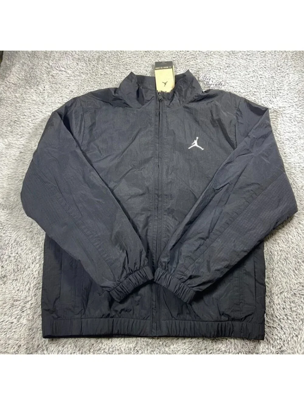 Air Jordan Essential Hybrid Woven Jacket Size Medium Men Black White FN4537-010
